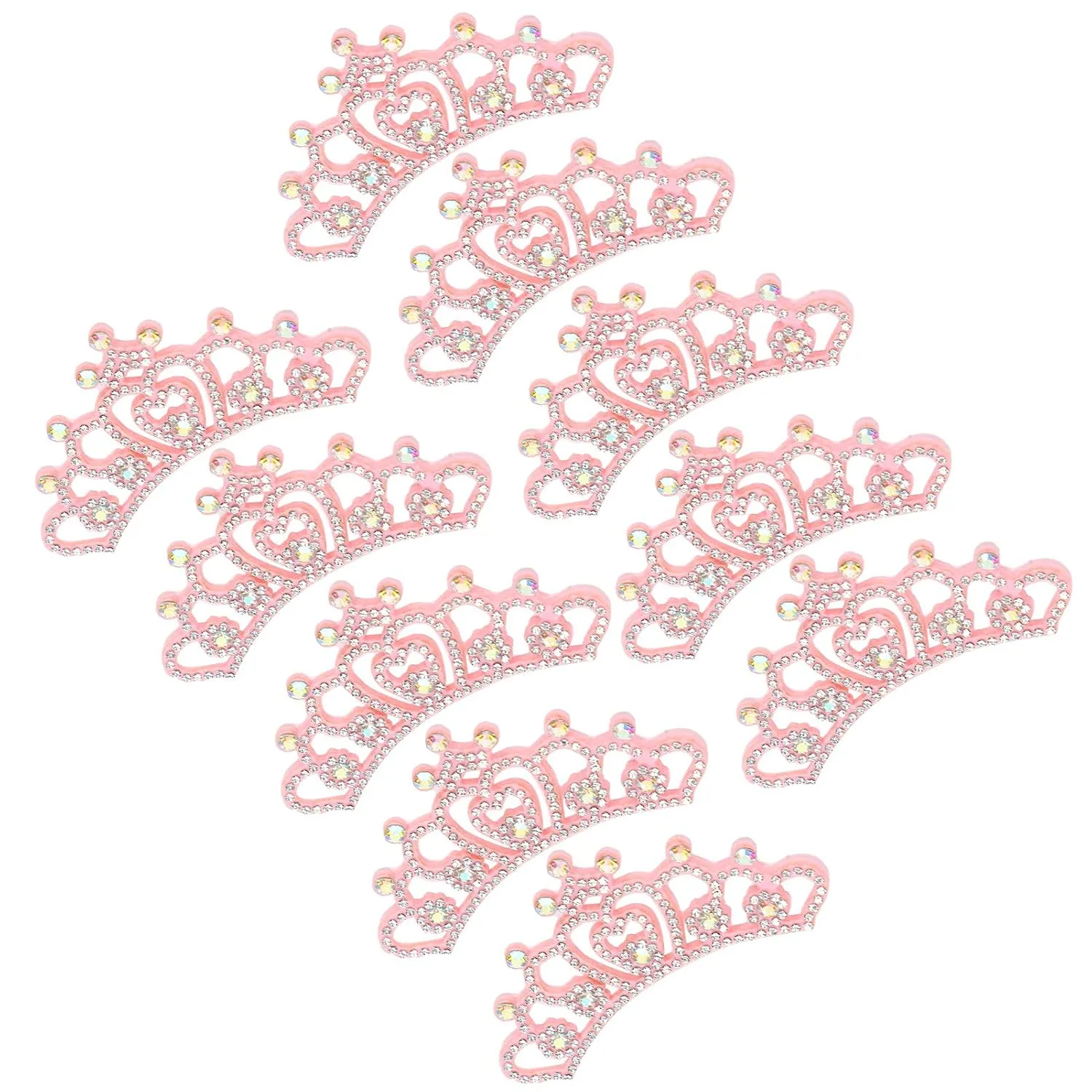 10PCS Cute Crown Shaped Glass Patches for Women's Clothing Decoration, Suitable for Parties and As Gifts (#5)