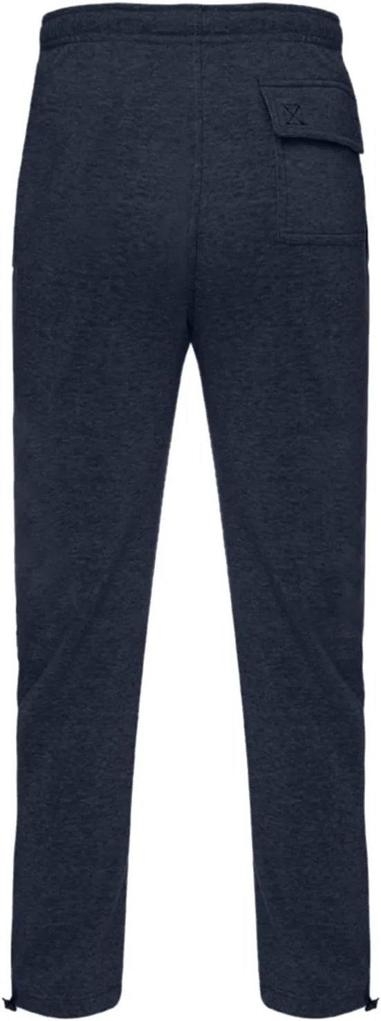 2023 Mens Heavyweight Fleece Sweatpants Workout Jogger Pants Elastic Waist Drawstring Baggy Cargo Pant Trousers with Pockets