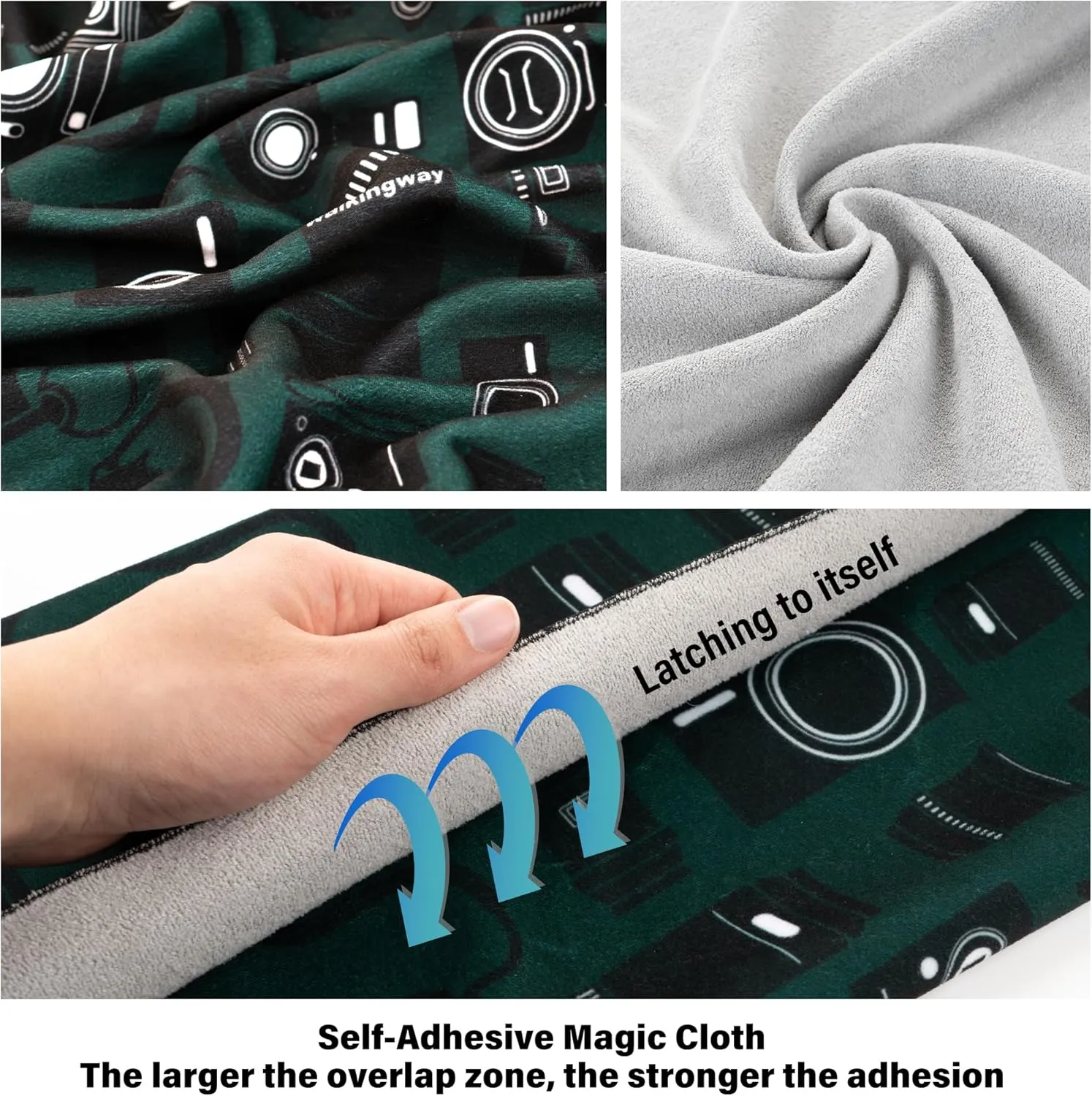 3pcs Pack Camera wrap, Protective Wrap, Magic Self-Adhesive Cloth, Anti-scratch Lens Camera Wrap, Folding, Washable, Lens pouches, Soft cloth with a sticky for camera