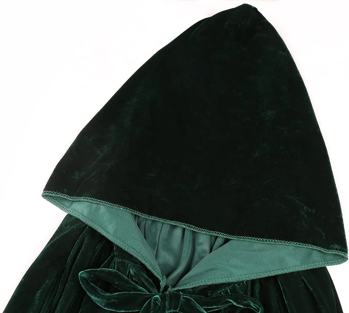 ALIZIWAY Hooded Cape Plus Size Deluxe Velvet Cosplay Cloak with Hood for Adults Halloween Christmas