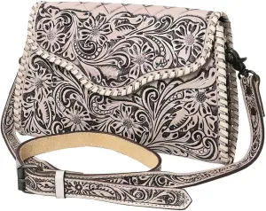 American Darling ADBG1137A Clutch Hand Tooled Genuine Leather women bag western handbag purse