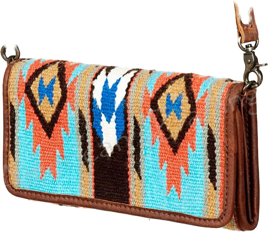 American Darling ADBG486A Wallet Hand Tooled Genuine Leather Women Bag Western Handbag Purse