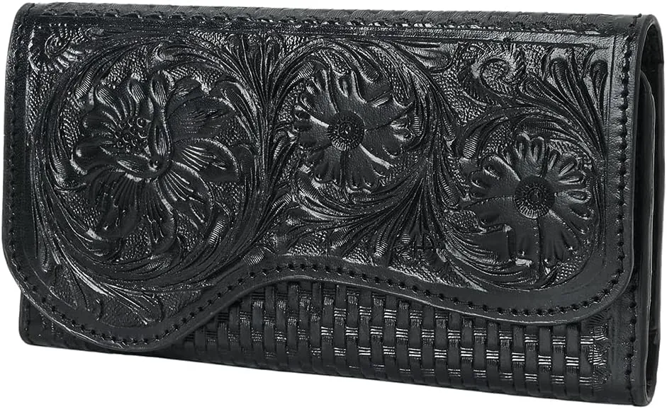 American Darling Clutch Beautifully Hand Tooled Genuine Leather women bag western handbag purse | Leather Clutch Bag | Clutch
