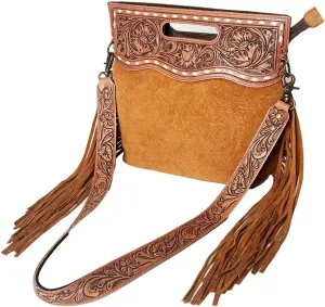 American Darling Clutch Hand Tooled Embossed Genuine Leather Western Women Bag Handbag Purse | Leather Clutch Bag | Clutch Purses for Women | Cute Clutch Bag | Clutch Purse