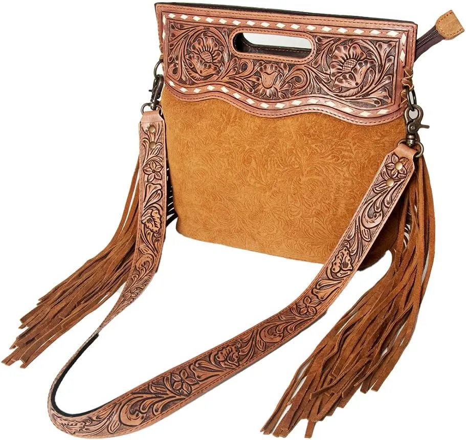 American Darling Clutch Hand Tooled Embossed Genuine Leather Western Women Bag Handbag Purse | Leather Clutch Bag | Clutch Purses for Women | Cute Clutch Bag | Clutch Purse