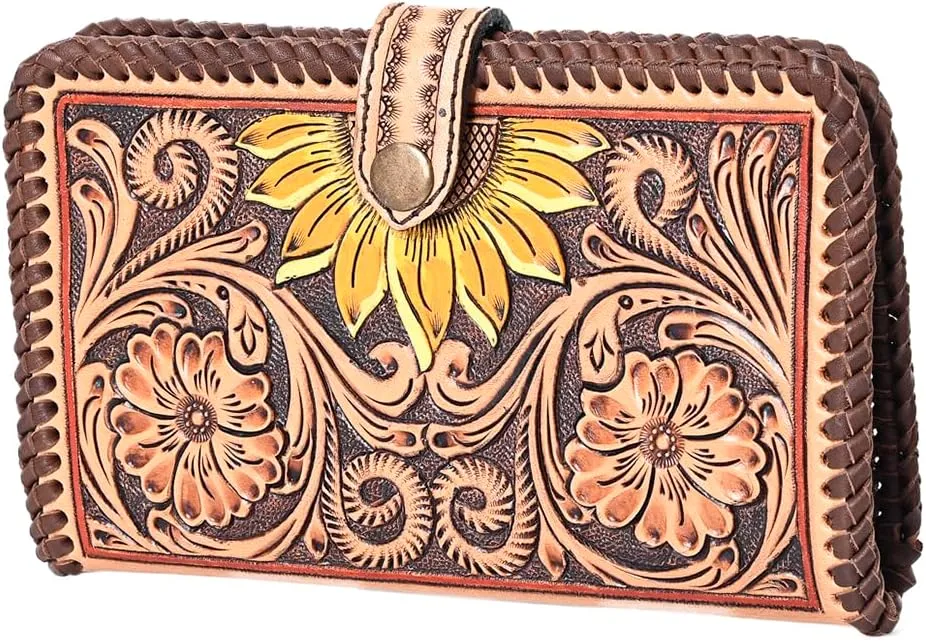 American Darling Clutch Hand Tooled Genuine Leather Western Women Bag Handbag Purse | Leather Clutch Bag | Clutch Purses for Women | Cute Clutch Bag | Clutch Purse