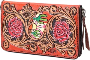 American Darling Clutch Hand Tooled Genuine Leather Western Women Bag Handbag Purse | Leather Clutch Bag | Clutch Purses for Women | Cute Clutch Bag | Clutch Purse