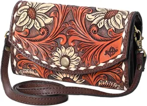 American Darling Clutch Hand Tooled Genuine Leather Western Women Bag Handbag Purse | Leather Clutch Bag | Clutch Purses for Women | Cute Clutch Bag | Clutch Purse