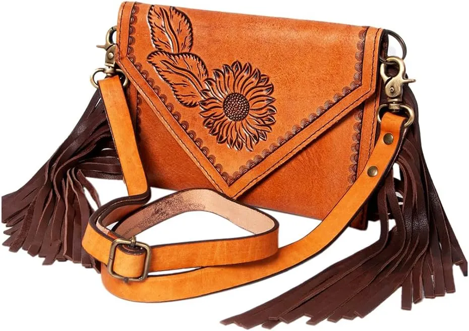 American Darling Clutch Hand Tooled Genuine Leather Women Bag Western Handbag Purse | Leather Clutch Bag | Clutch Purses for Women | Cute Clutch Bag | Clutch Purse