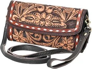 American Darling Clutch Hand Tooled Genuine Leather Women Bag Western Handbag Purse | Leather Clutch Bag | Clutch Purses for Women | Cute Clutch Bag | Clutch Purse