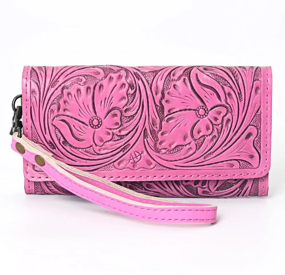 American Darling Clutch Hand Tooled Genuine Leather Women Bag Western Handbag Purse