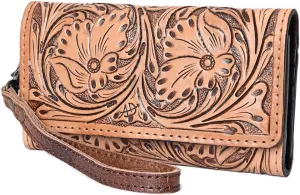 American Darling Clutch Hand Tooled Genuine Leather Women Bag Western Handbag Purse