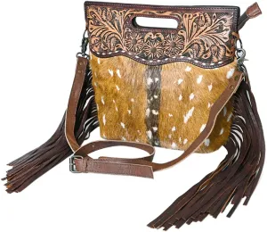 American Darling Clutch Hand Tooled Hair on Genuine Leather Western Women Bag Handbag Purse | Leather Clutch Bag | Clutch Purses for Women | Cute Clutch Bag | Clutch Purse