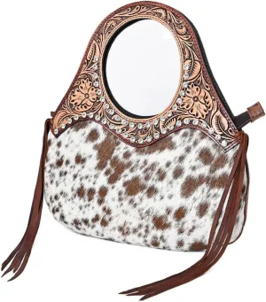 American Darling Clutch Hand Tooled Hair on Genuine Leather Western Women Bag Handbag Purse | Leather Clutch Bag | Clutch Purses for Women | Cute Clutch Bag | Clutch Purse