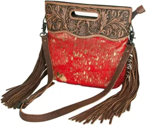 American Darling Clutch Hand Tooled Hair on Genuine Leather Western Women Bag Handbag Purse | Leather Clutch Bag | Clutch Purses for Women | Cute Clutch Bag | Clutch Purse