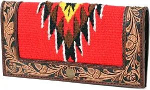 American Darling Clutch Saddle Blanket Hand Tooled Genuine Leather Western Women Bag Handbag Purse | Leather Clutch Bag | Clutch Purses for Women | Cute Clutch Bag | Clutch Purse