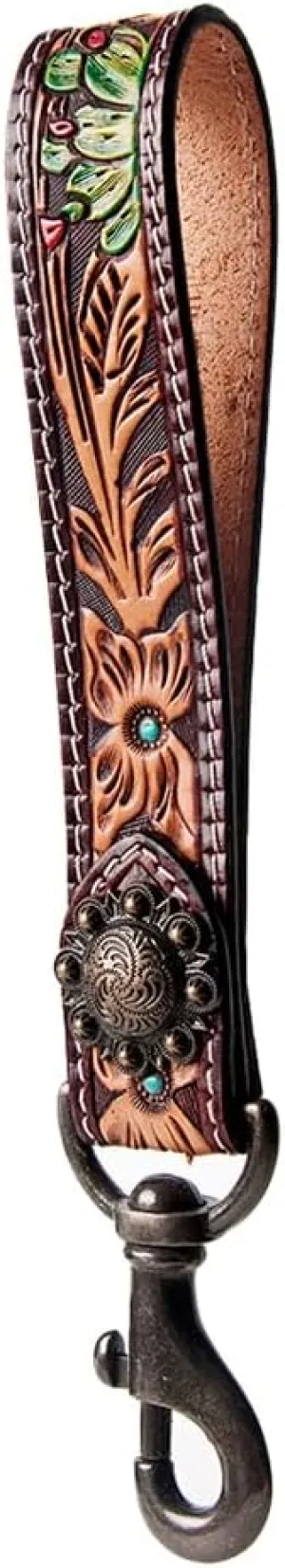 American Darling Hand Tooled Genuine Leather Handle Strap for Wristlet Bags | Phone Wrist Strap | Wristlet Keychain Strap for Wallet Purse Clutch Cellphone Key Chain Holder | Shoulder Bag Strap