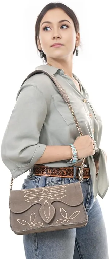 American Darling Suede Bag Genuine Leather Clutch Bag
