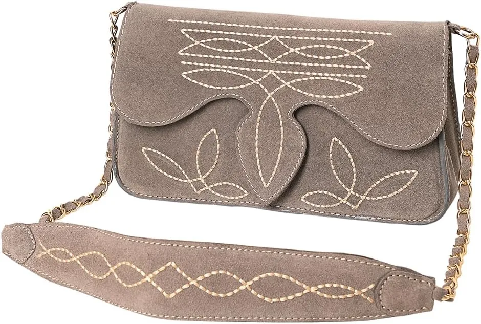 American Darling Suede Bag Genuine Leather Clutch Bag