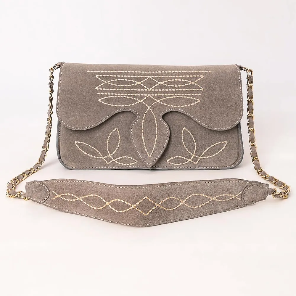 American Darling Suede Bag Genuine Leather Clutch Bag