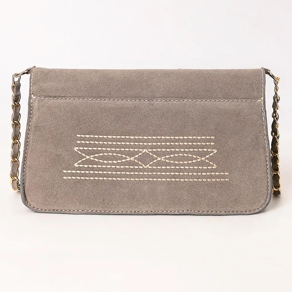 American Darling Suede Bag Genuine Leather Clutch Bag