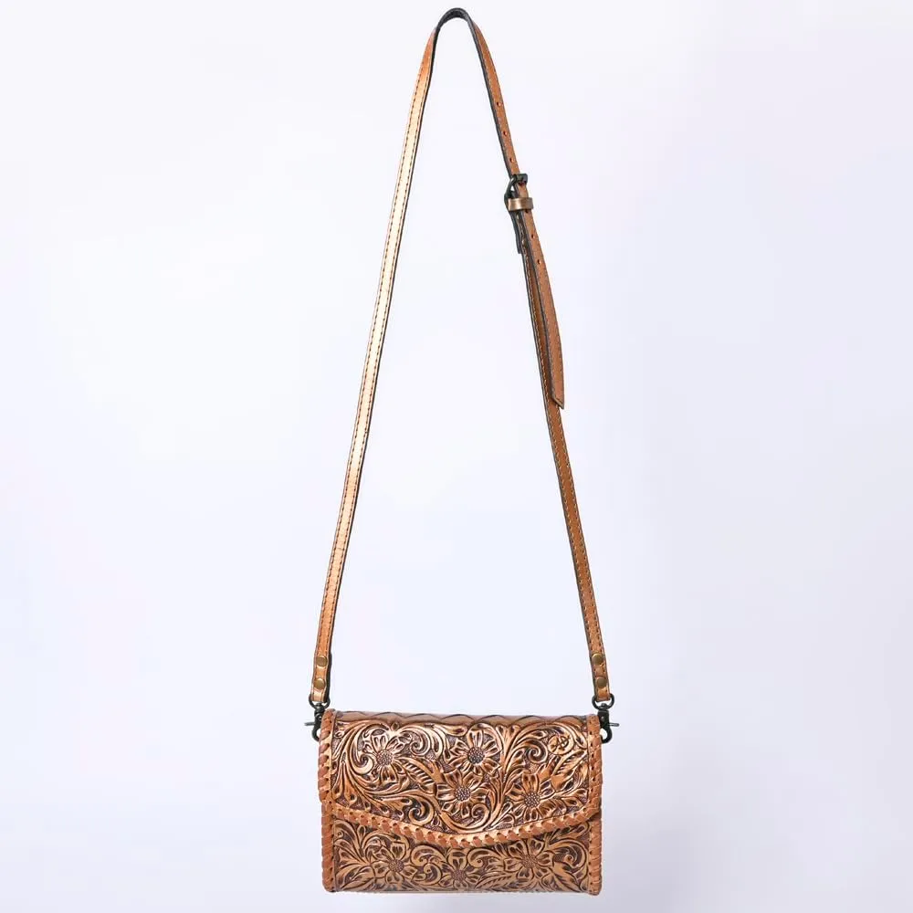 American Darling Wallet Hand Tooled Genuine Leather Women Bag Western Handbag Purse