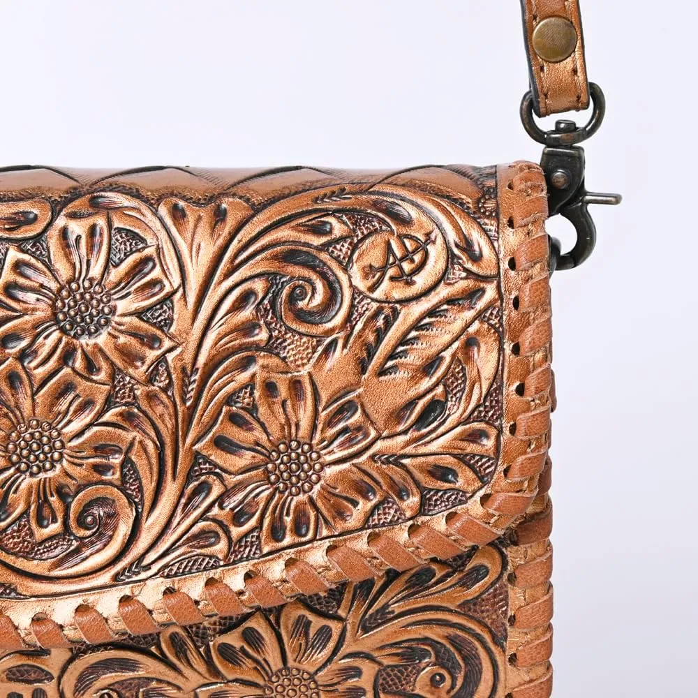 American Darling Wallet Hand Tooled Genuine Leather Women Bag Western Handbag Purse