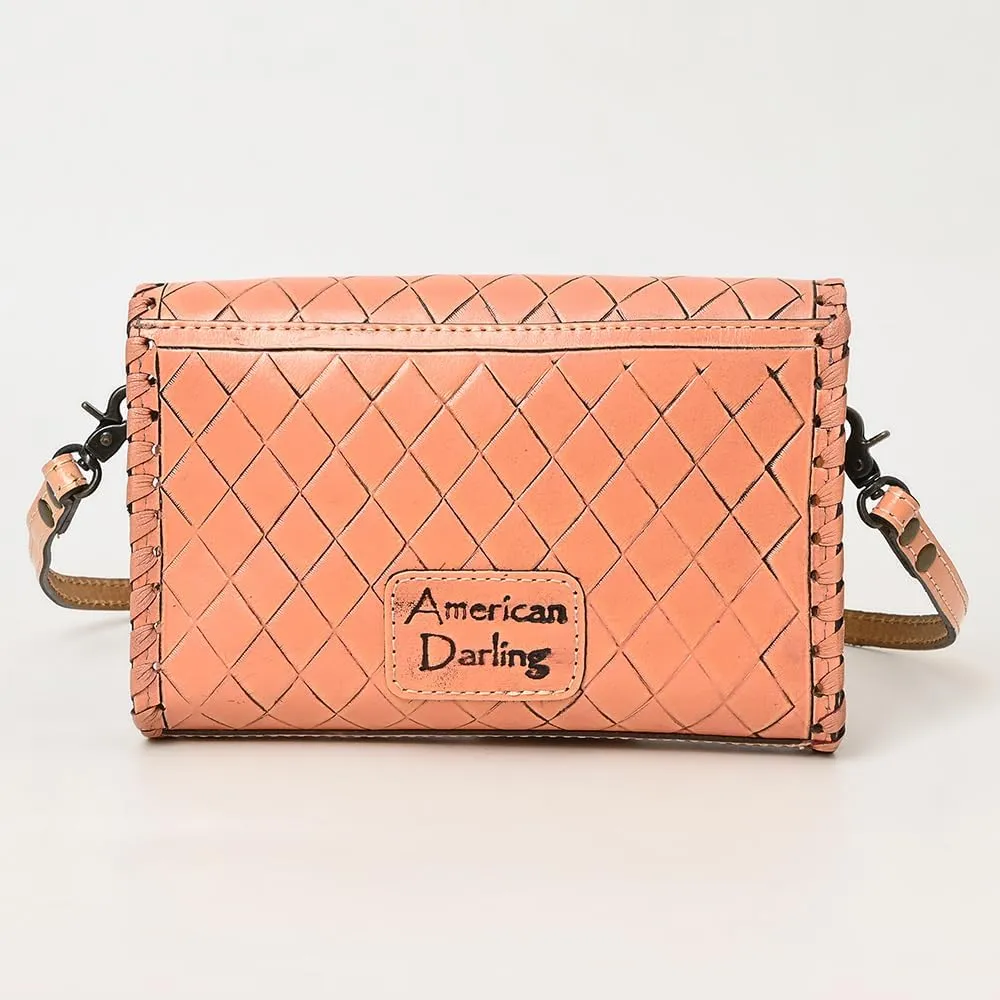 American Darling Wallet Hand Tooled Genuine Leather Women Bag Western Handbag Purse