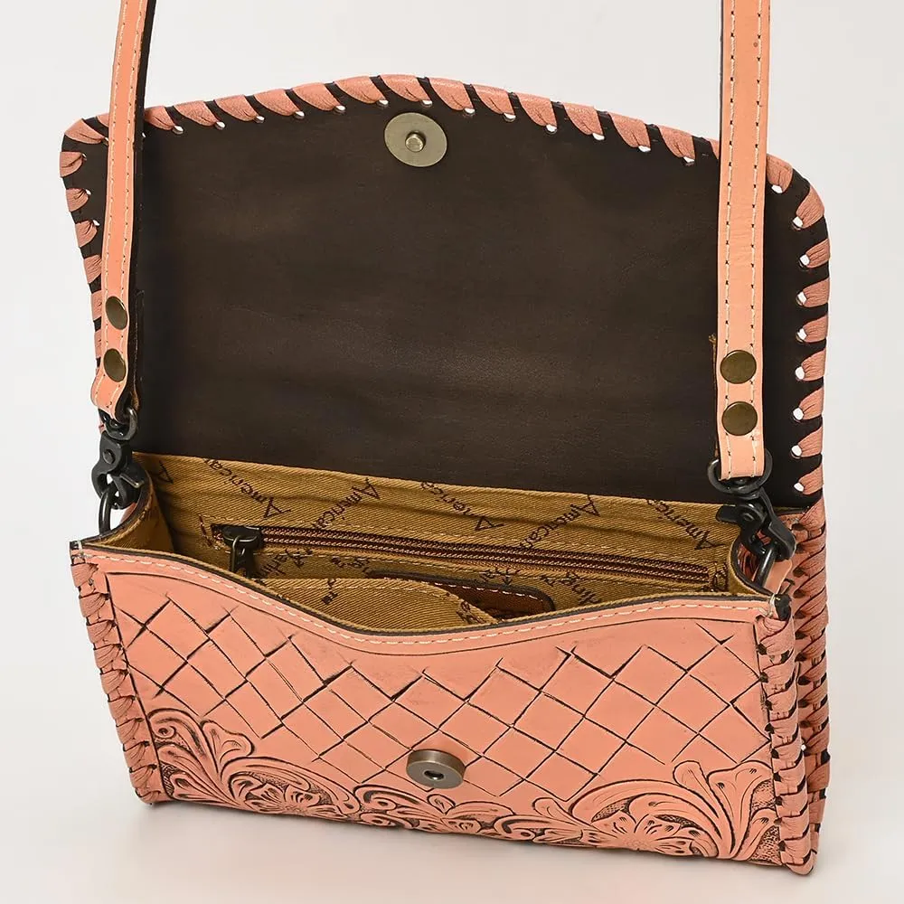 American Darling Wallet Hand Tooled Genuine Leather Women Bag Western Handbag Purse