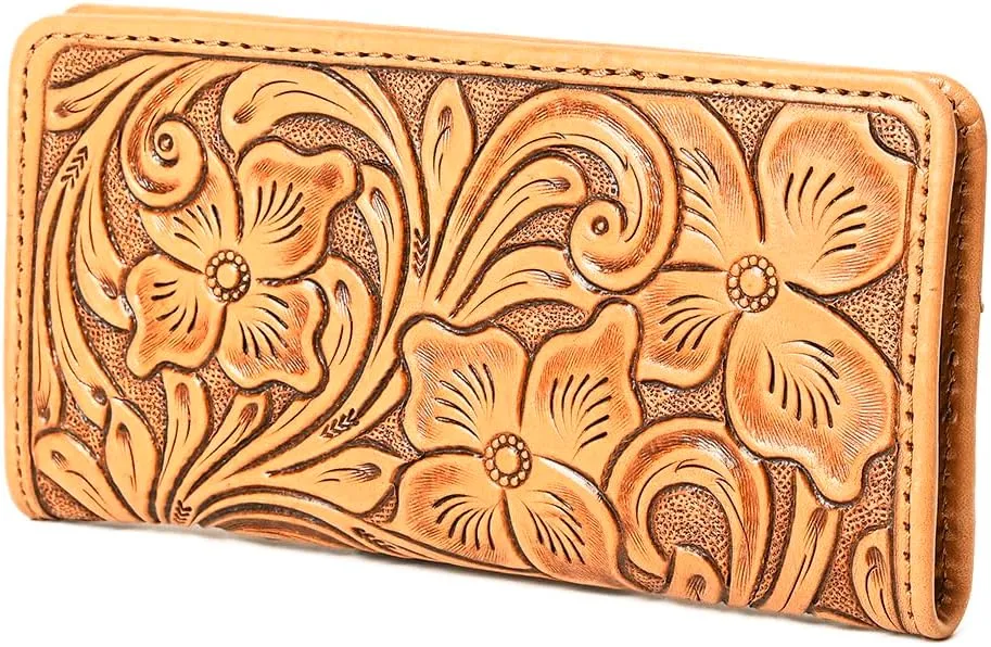 American Darling Wallet Hand Tooled Genuine Leather Women Bag Western Handbag Purse