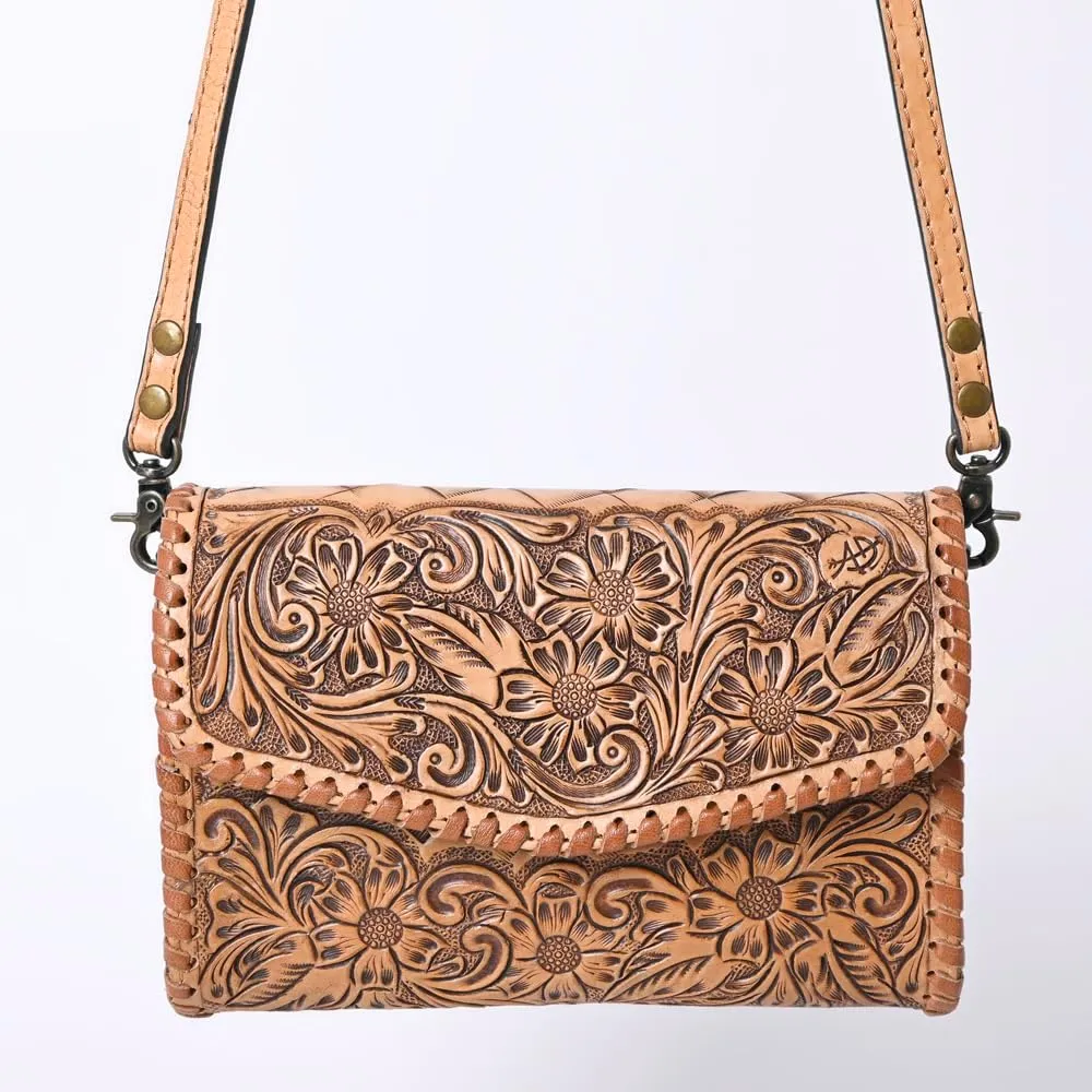 American Darling Wallet Hand Tooled Genuine Leather Women Bag Western Handbag Purse