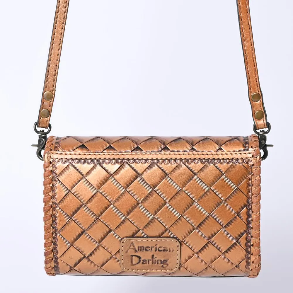 American Darling Wallet Hand Tooled Genuine Leather Women Bag Western Handbag Purse