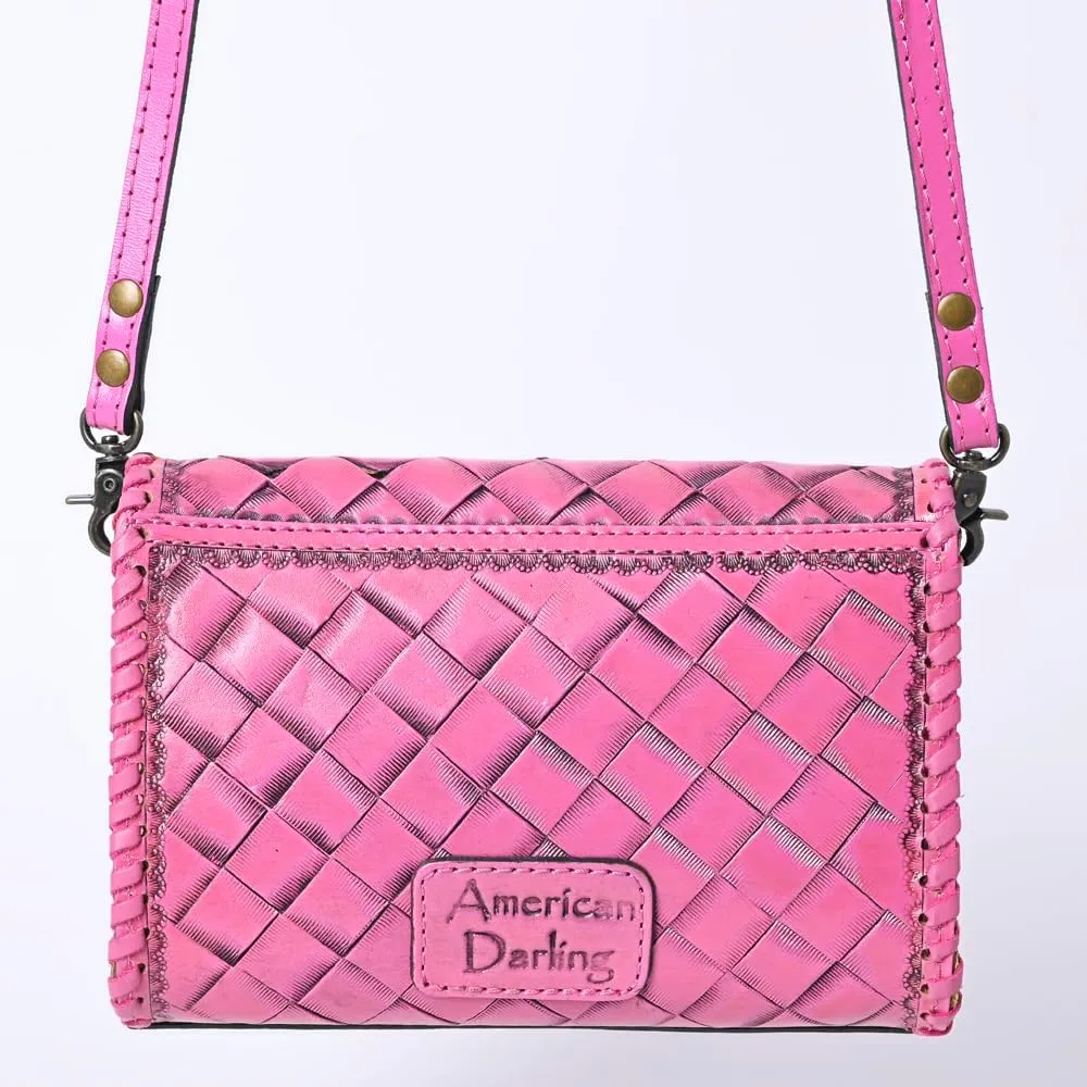 American Darling Wallet Hand Tooled Genuine Leather Women Bag Western Handbag Purse