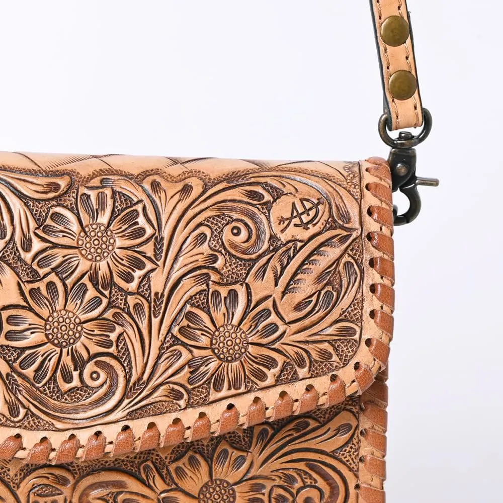 American Darling Wallet Hand Tooled Genuine Leather Women Bag Western Handbag Purse
