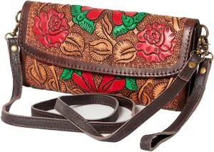 American Darling Wallet Hand Tooled Genuine Leather women bag western handbag purse
