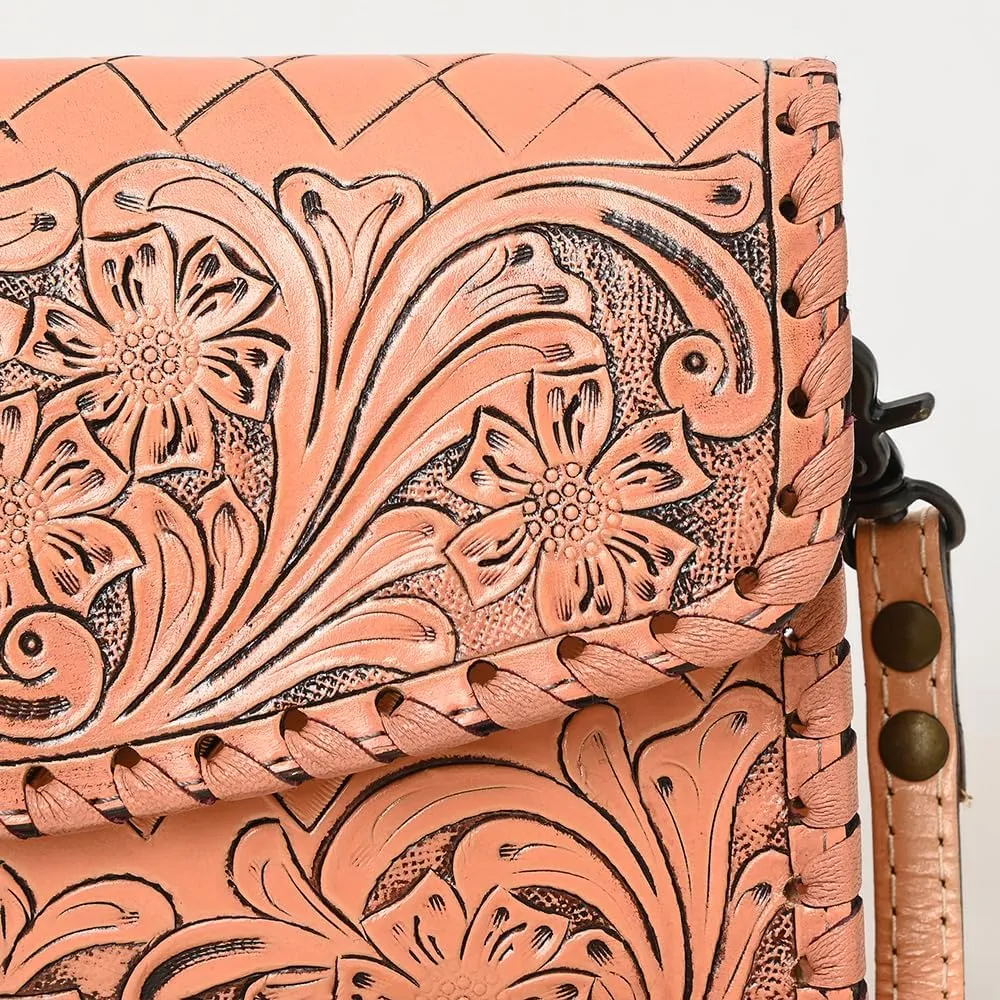 American Darling Wallet Hand Tooled Genuine Leather Women Bag Western Handbag Purse