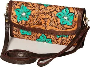 American Darling Wallet Hand Tooled Genuine Leather women bag western handbag purse