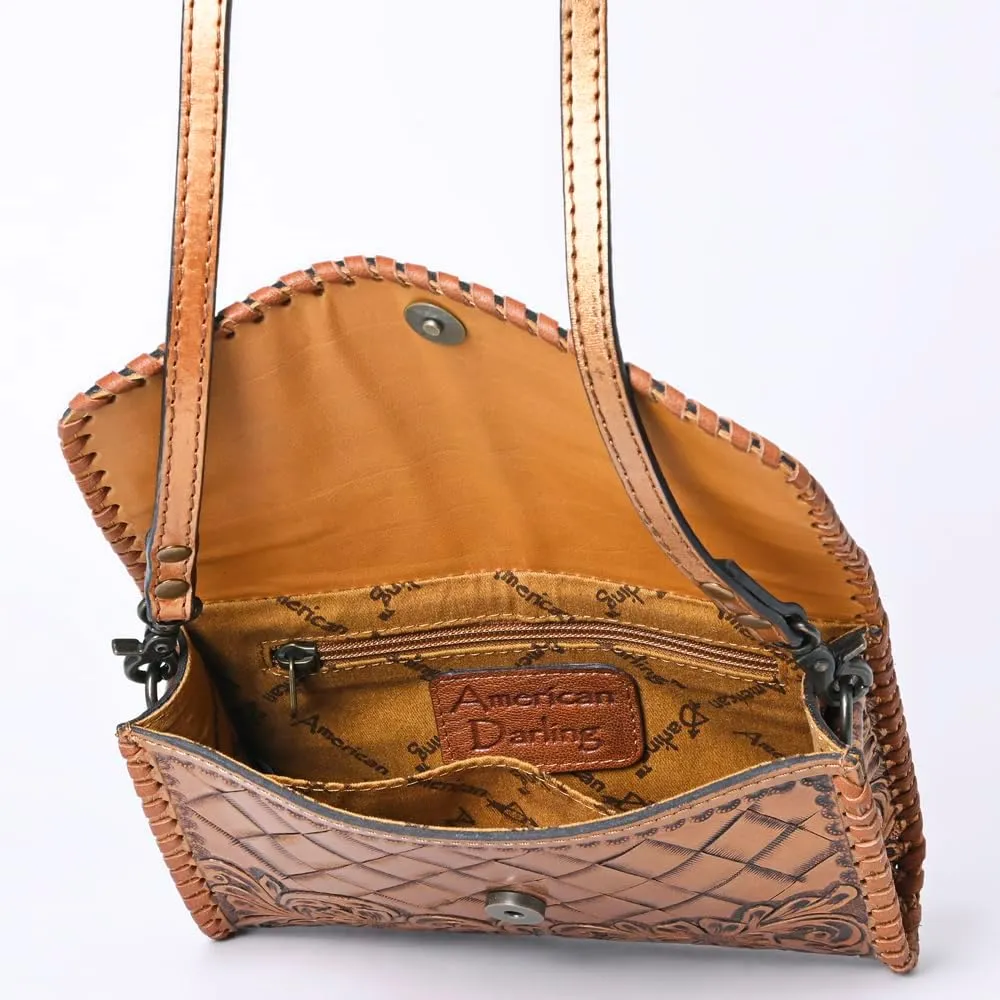 American Darling Wallet Hand Tooled Genuine Leather Women Bag Western Handbag Purse