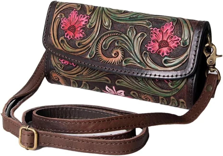 American Darling Wallet Hand Tooled Genuine Leather women bag western handbag purse