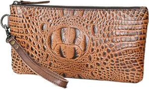 American Darling Wristlet Crocodile Embossed Genuine Leather Western Women Bag | Handbag Purse | Women Wristlet | Wristlet Wristlet | Travel Wristlet | Leather Wristlet | Clutch Wristlet