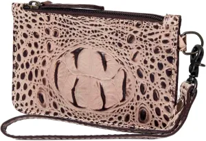 American Darling Wristlet Crocodile Embossed Genuine Leather Western Women Bag | Handbag Purse | Women Wristlet | Wristlet Wristlet | Travel Wristlet | Leather Wristlet | Clutch Wristlet