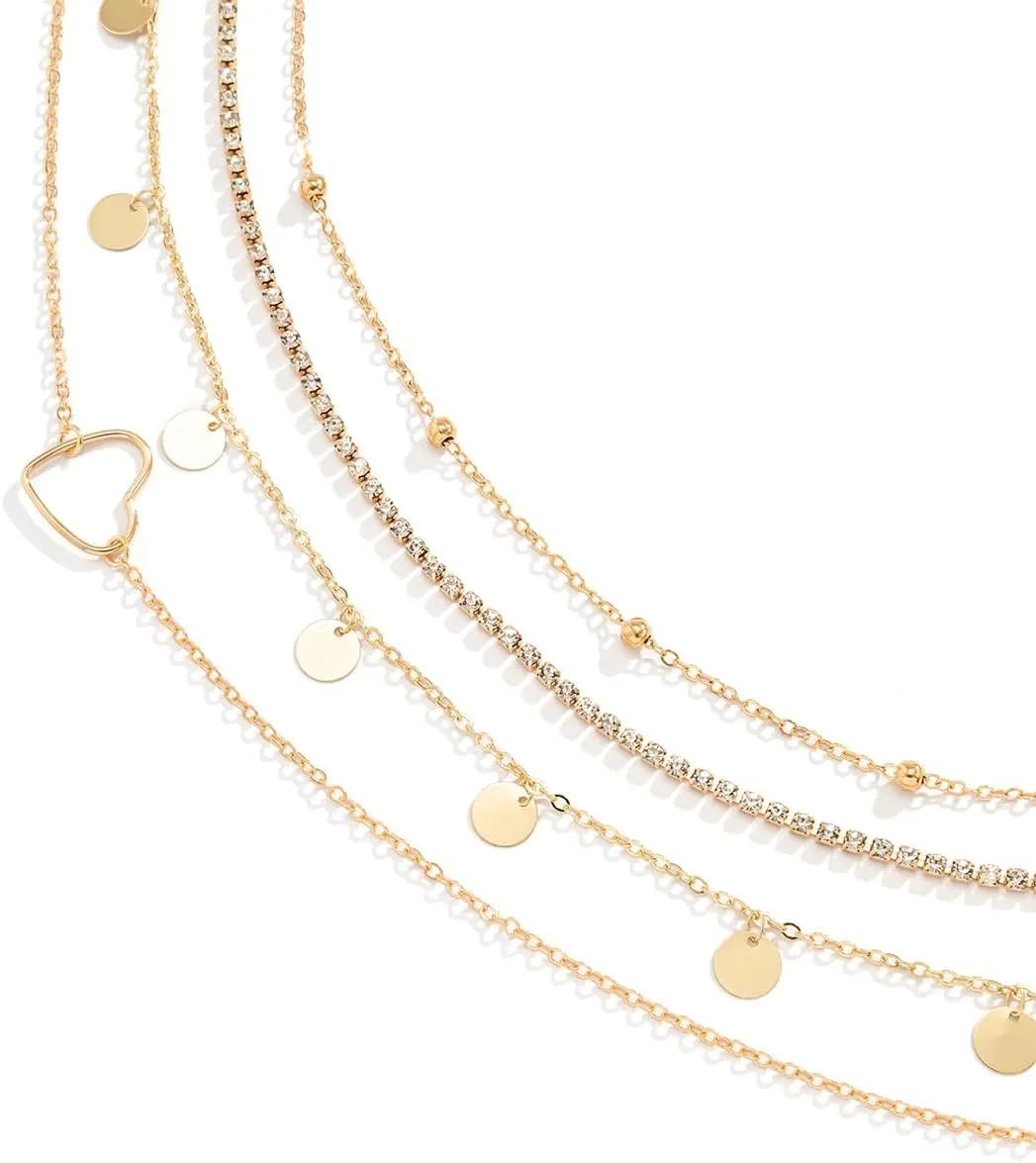 AoedeJ Silver Gold Layered Waist Chain Belly Jewelry Summer Beach Body Chains for Women