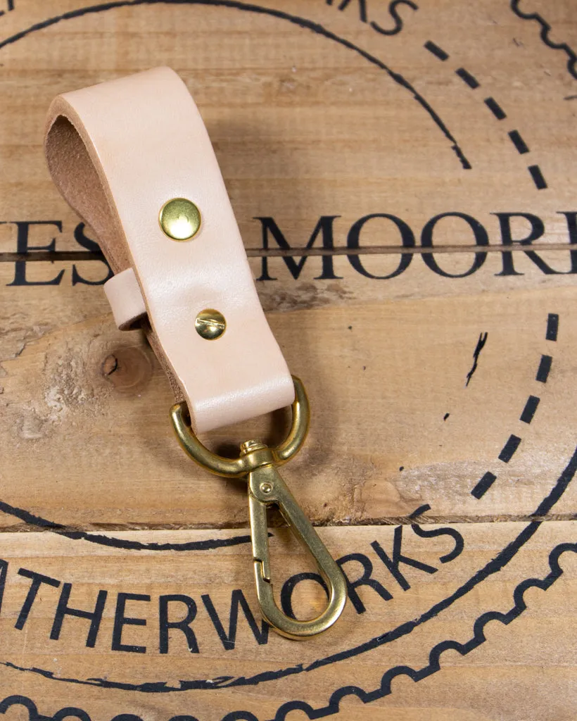 Barnes and Moore Yardman II Leather Key Fob - Natural