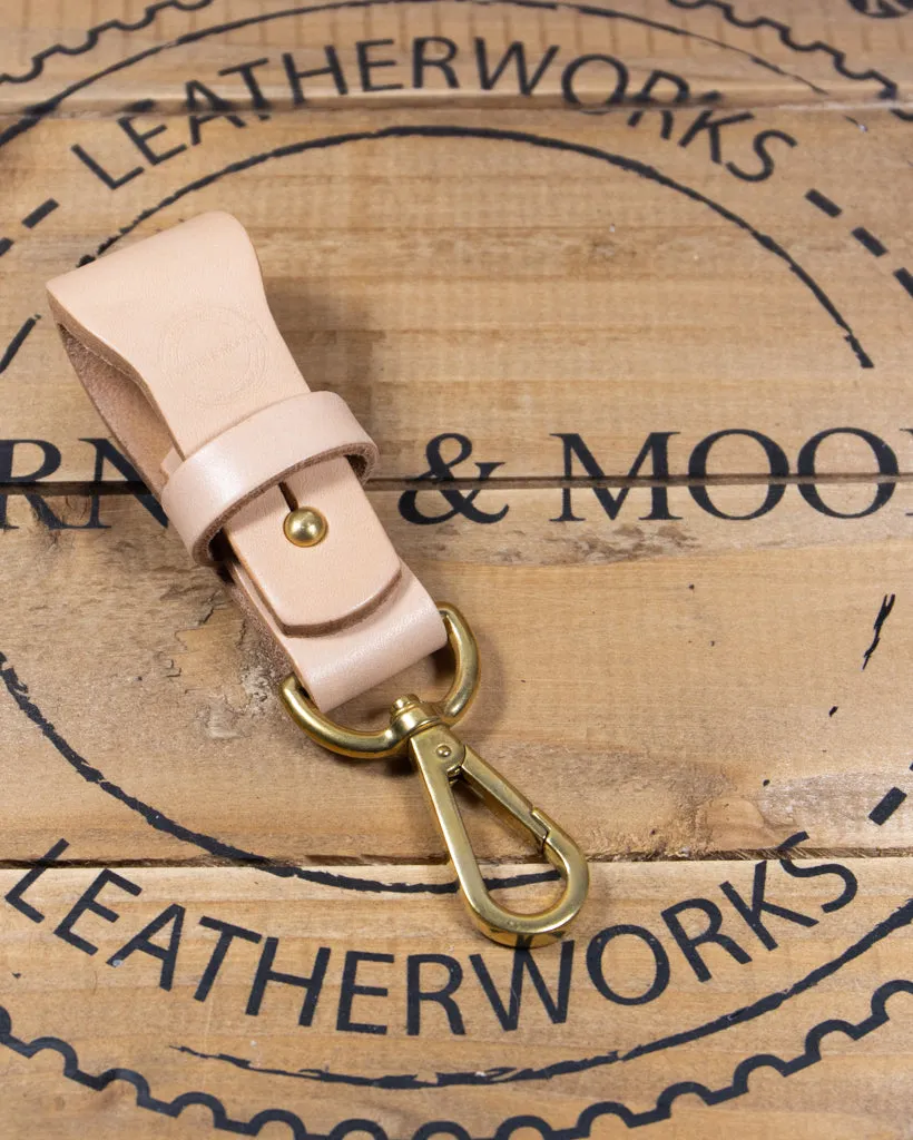 Barnes and Moore Yardman II Leather Key Fob - Natural