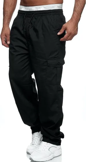 Big and Tall Cargo Pants for Men Sweatpants for Men Pant with Pockets Men's Heavyweight Fleece Cargo Sweatpants Men's