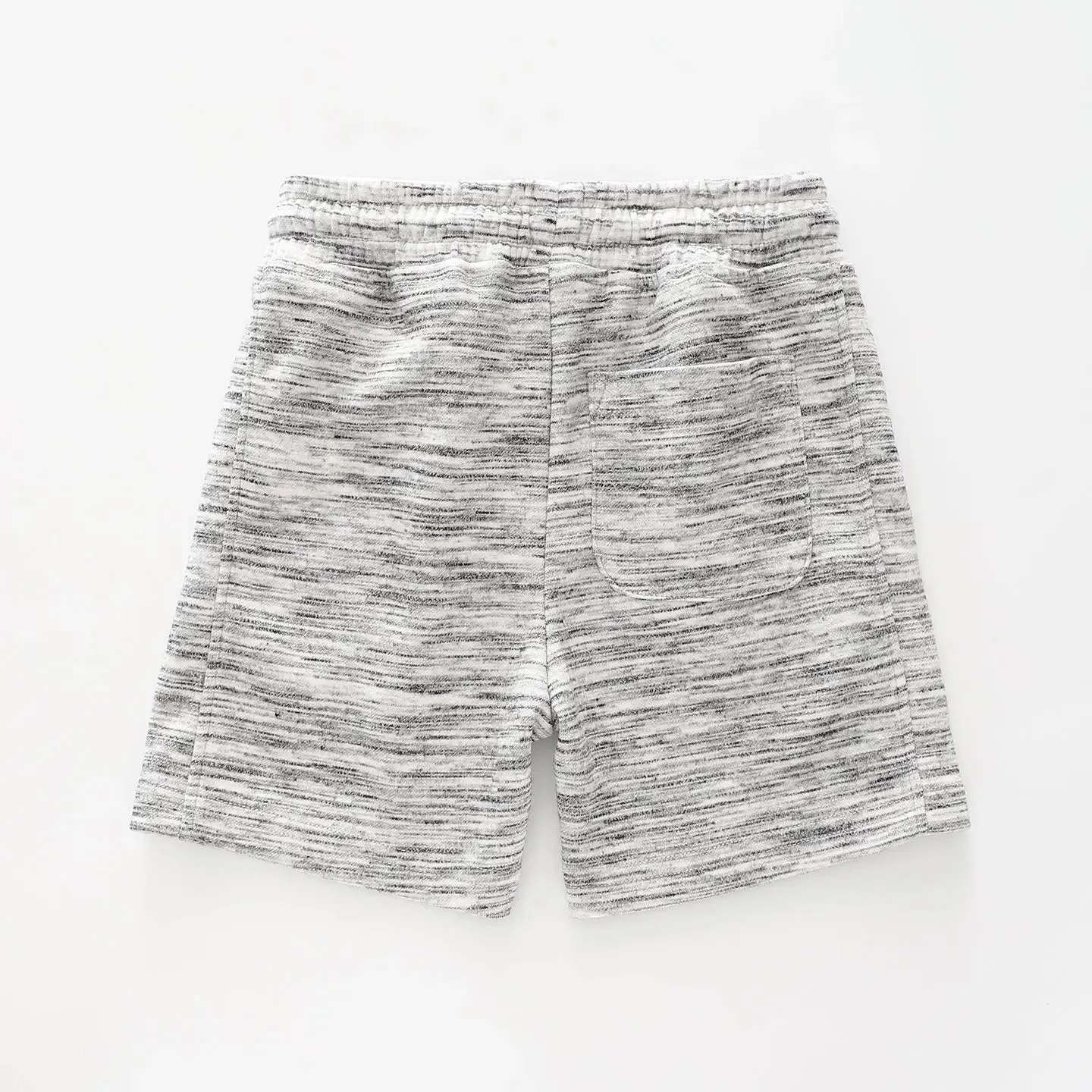 Boy's Grey Marle Shorts With Adjustable Waist