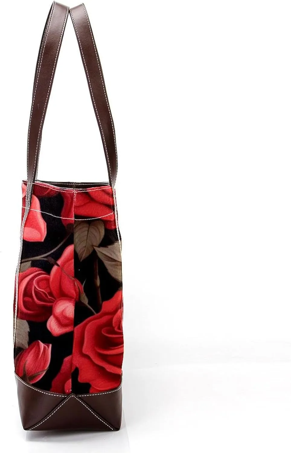 Bright Red Roses-903 Shoulder Purses for Women Large Soft Washed Leather Purses and Durable Handbags