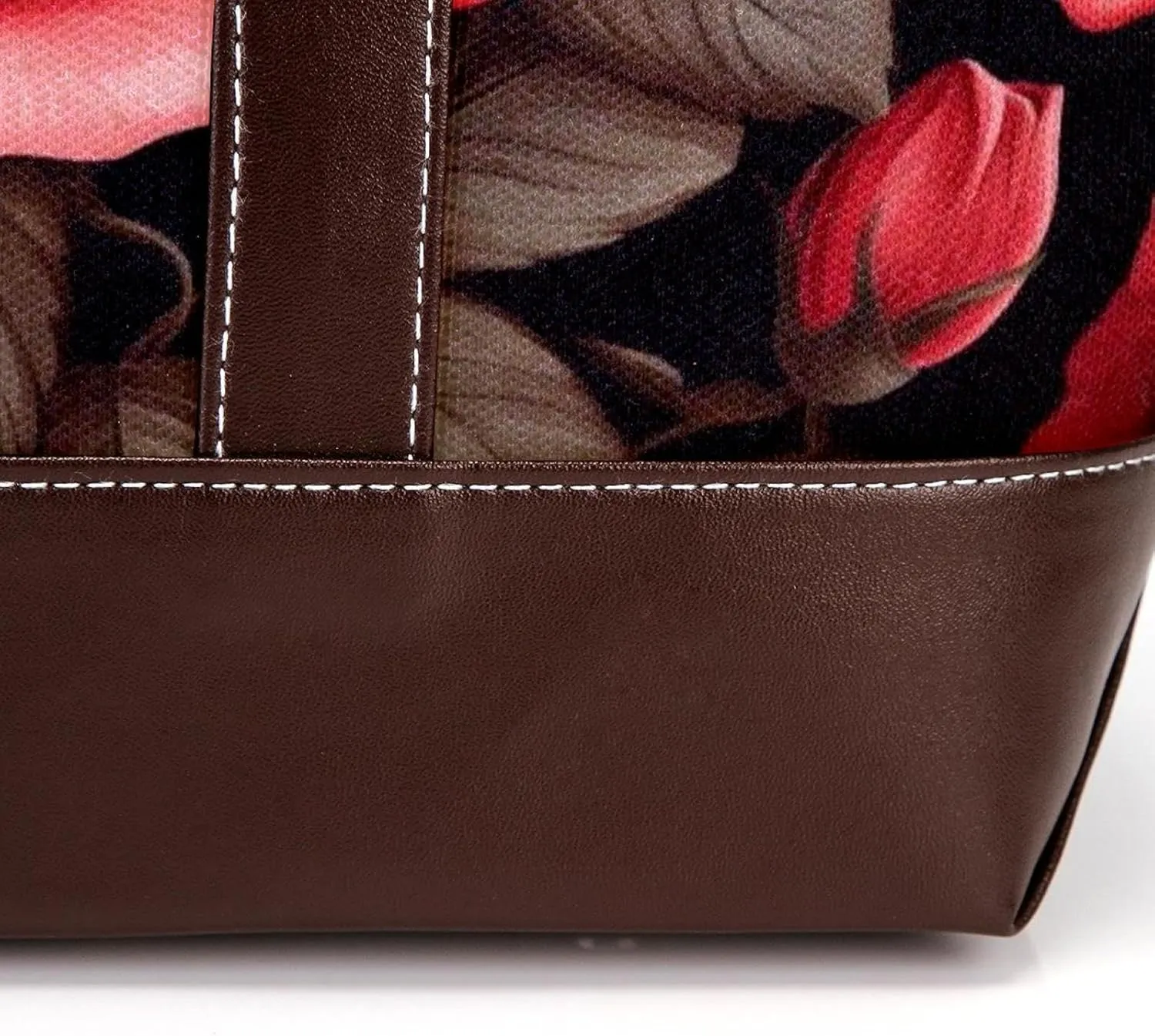 Bright Red Roses-903 Shoulder Purses for Women Large Soft Washed Leather Purses and Durable Handbags