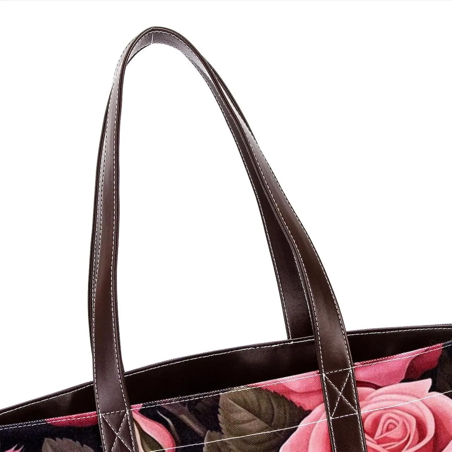 Bright Red Roses-903 Shoulder Purses for Women Large Soft Washed Leather Purses and Durable Handbags