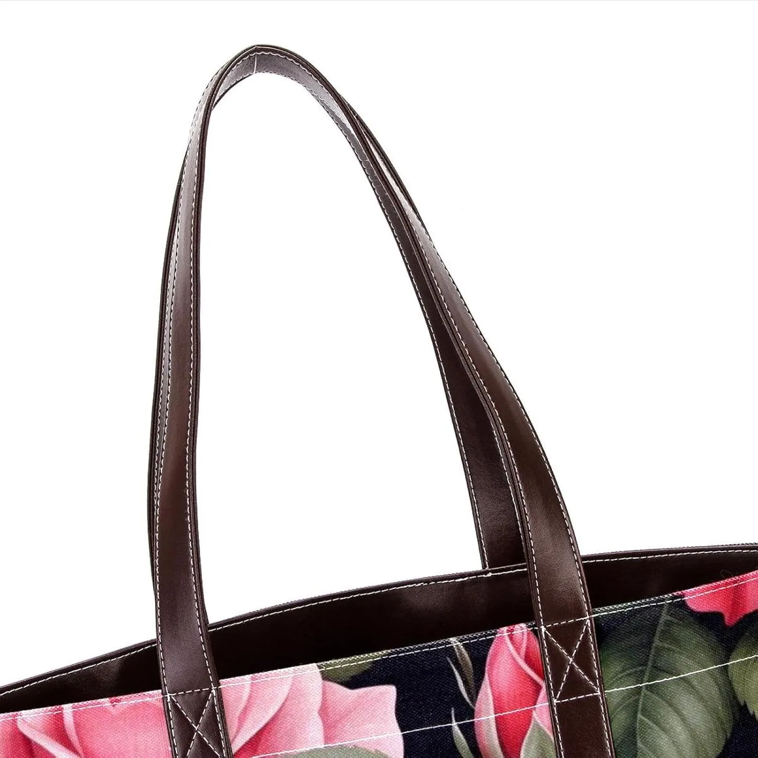 Bright Red Roses-903 Shoulder Purses for Women Large Soft Washed Leather Purses and Durable Handbags